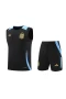 Argentina National Football Team Men Sleeveless Football Kit Black 2024-25