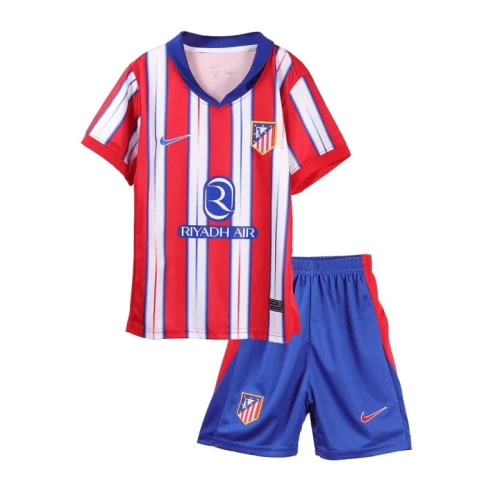 Atletico De Madrid Kid Short Sleeves Home Football Kit 2024-25