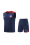 Atlético De Madrid Men Sleeveless Football Kit Dark Blue 2024-25