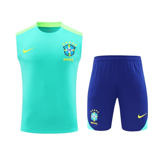 Brazil National Football Team Men Vest Football Kit 2024-25