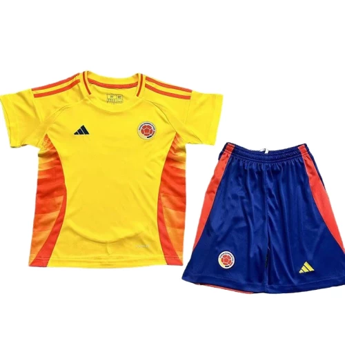 Colombia National Football Team Kid Short Sleeves Home Football Kit 2024-25