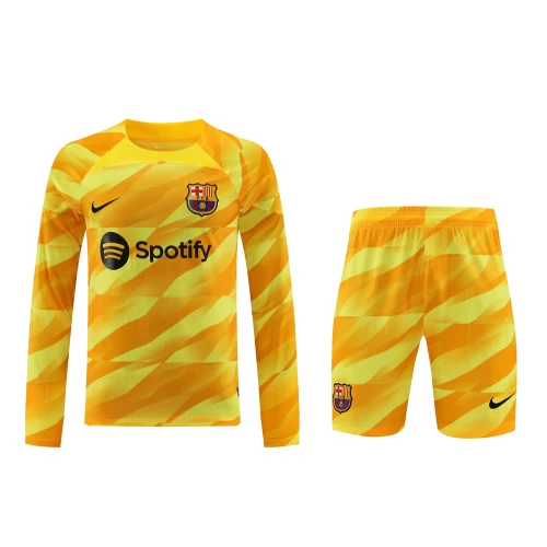 FC Barcelona Men Goalkeeper Long Sleeves Football Kit Yellow 2024