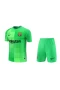 FC Barcelona Men Goalkeeper Short Sleeve Football Kit Green