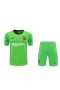 FC Barcelona Men Goalkeeper Short Sleeves Football Kit Green