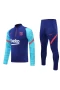 FC Barcelona Men Half Zip Long Sleeves Football Kit