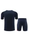 FC Barcelona Men Short Sleeve Football Training Kit Black 2023