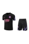 FC Barcelona Men Short Sleeve Football Training Kit Black