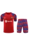 FC Barcelona Men Short Sleeves Football Kit Red