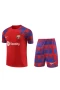 FC Barcelona Men Short Sleeves Football Kit Red