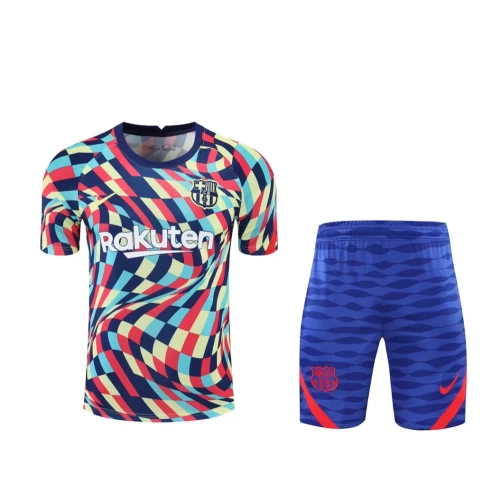 FC Barcelona Men Short Sleeves Football Training Kit Camouflage