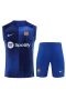 FC Barcelona Men Singlet Sleeveless Football Kit Blue