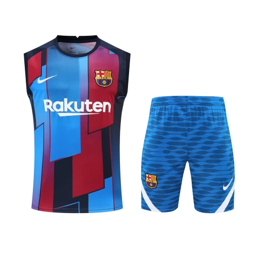 FC Barcelona Men Singlet Sleeveless Football Training Kit