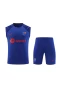 FC Barcelona Men Vest Sleeveless Football Kit Blue