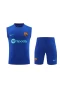 FC Barcelona Men Vest Sleeveless Football Kit Blue 2024