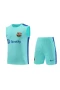 FC Barcelona Men Vest Sleeveless Football Kit Turquoise 2024