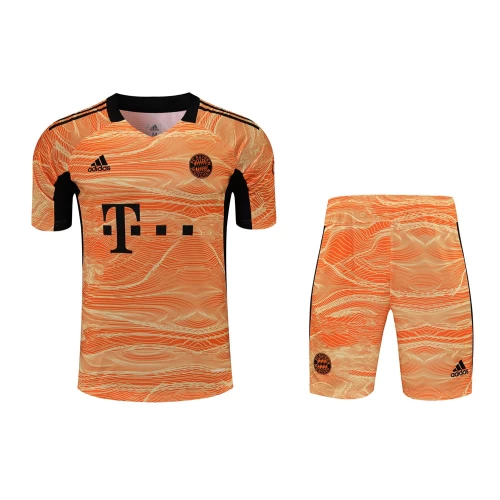 FC Bayern Munchen Men Goalkeeper Short Sleeves Football Kit Orange