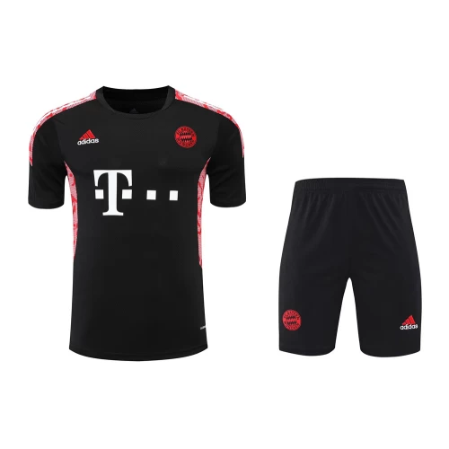 FC Bayern Munchen Men Short Sleeves Football Training Kit Black