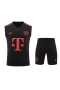 FC Bayern Munchen Men Vest Sleeveless Football Kit Black