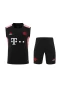 FC Bayern Munchen Men Vest Sleeveless Football Training Kit Black