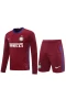 Football Club Internazionale Milano Men Goalkeeper Long Sleeves Football Kit Wine Red