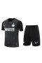 Football Club Internazionale Milano Men Goalkeeper Short Sleeves Football Kit Black