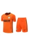 Football Club Internazionale Milano Men Goalkeeper Short Sleeves Football Kit Orange