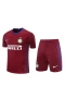 Football Club Internazionale Milano Men Goalkeeper Short Sleeves Football Kit Wine Red