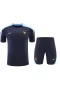 France National Football Team Men Short Sleeves Football Kit Dark Blue 2024-25