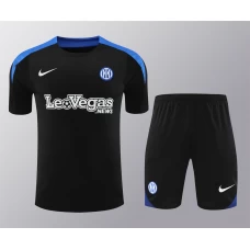 Inter Milan Men Short Sleeves Football Kit Black 2024-25 