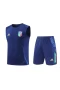 Italy National Football Team Men Sleeveless Football Kit Blue 2024-25