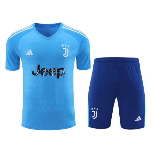 Juventus Fc Men Goalkeeper Short Sleeves Football Kit Blue 2024