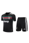 Juventus F Men Short Sleeves Football Kit Black