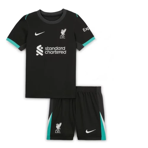 Liverpool Fc Kid Short Sleeves Away Football Kit Black 2024-25