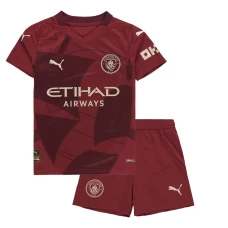 Manchester City Fc Kid Short Sleeves Away Football Kit 2024