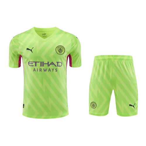 Manchester City FC Men Goalkeeper Short Sleeves Football Kit Green