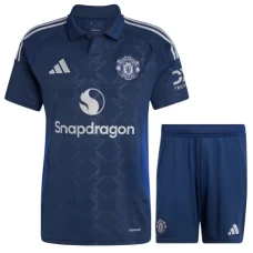 Manchester United FC Men Short Sleeves Away Football Kit Dark Blue 2024-25