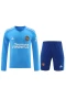 Manchester United FC Men Goalkeeper Long Sleeves Football Kit Blue 2024