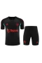 Manchester United FC Men Short Sleeve Football Kit Black 2024