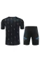 Manchester United FC Men Short Sleeve Football Training Kit Black 2024