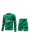 Paris Saint Germain FC Men Goalkeeper Long Sleeves Football Kit Green 2024