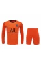 Paris Saint Germain FC Men Goalkeeper Long Sleeves Football Kit Orange