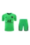 Paris Saint Germain FC Men Goalkeeper Short Sleeves Football Kit Green 2024