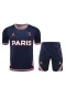 Paris Saint Germain FC Men Short Sleeve Football Kit Dark Blue