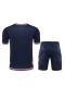 Paris Saint Germain FC Men Short Sleeve Football Kit Dark Blue