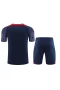 Paris Saint Germain FC Men Short Sleeves Football Kit Dark Blue 2024