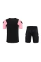 Paris Saint Germain FC Men Short Sleeves Football Training Kit Black