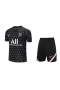 Paris Saint Germain FC Men Short Sleeves Football Training Kit Black 2024