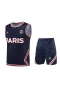 Paris Saint Germain FC Men Singlet Sleeveless Football Kit Black