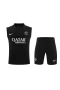 Paris Saint Germain FC Men Singlet Sleeveless Football Training Kit Black 2024