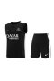 Paris Saint Germain FC Men Singlet Sleeveless Football Training Kit Black 2024